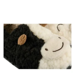 Chaussons Peluche Vache NOIR PHILOV
