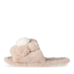 Chaussons ROSE Femme Motif Uni A Enfiler