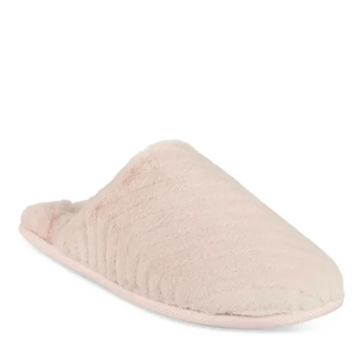 Chaussons ROSE Femme Motif Uni A Enfiler