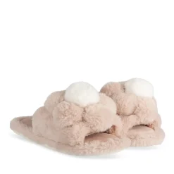 Chaussons ROSE Femme Motif Uni A Enfiler