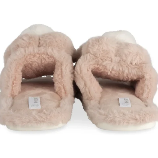 Chaussons ROSE Femme Motif Uni A Enfiler