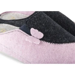 Chaussons ROSE Femme Motif Uni A Enfiler