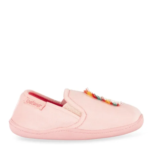 Chaussons ROSE Fille Motif Uni A Enfiler