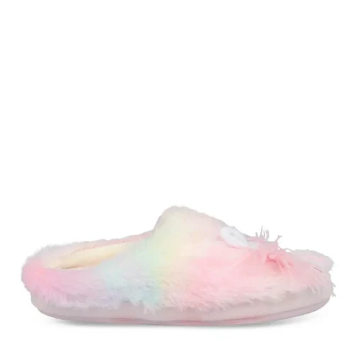Chaussons ROSE Fille Motif Fausse Fourrure