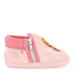 Chaussons ROSE Fille Motif Uni Fermeture éclair