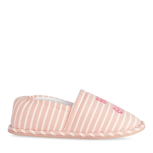 Chaussons ROSE Fille Motif Rayures A Enfiler