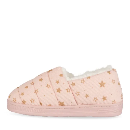 Chaussons ROSE Fille Motif Etoiles A Enfiler