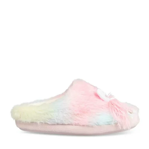 Chaussons ROSE Fille Motif Licorne A Enfiler