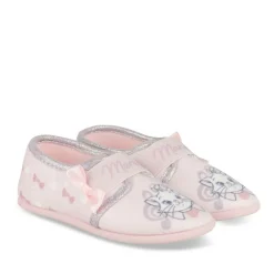 Chaussons ROSE Fille Motif Uni Elastique