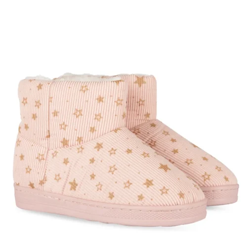 Chaussons ROSE Fille Motif Etoiles A Enfiler