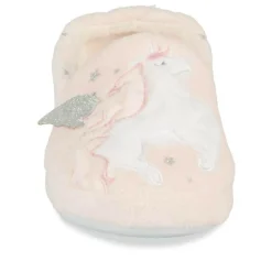 Chaussons ROSE Fille Motif Licorne A Enfiler