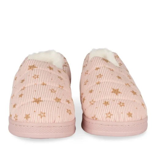 Chaussons ROSE Fille Motif Etoiles A Enfiler