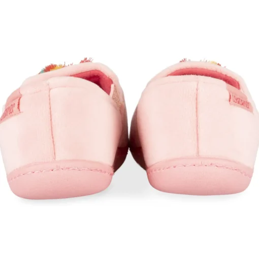 Chaussons ROSE Fille Motif Uni A Enfiler