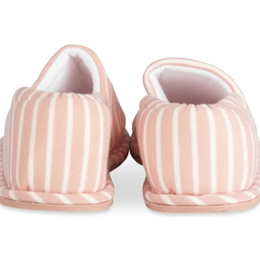 Chaussons ROSE Fille Motif Rayures A Enfiler