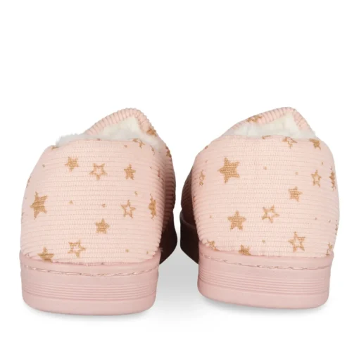 Chaussons ROSE Fille Motif Etoiles A Enfiler