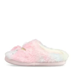 Chaussons ROSE Fille Motif Licorne A Enfiler