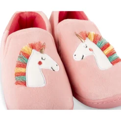 Chaussons ROSE Fille Motif Uni A Enfiler