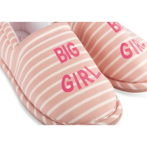 Chaussons ROSE Fille Motif Rayures A Enfiler