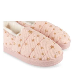 Chaussons ROSE Fille Motif Etoiles A Enfiler