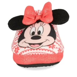 Chaussons ROUGE Fille Motif Uni A Enfiler