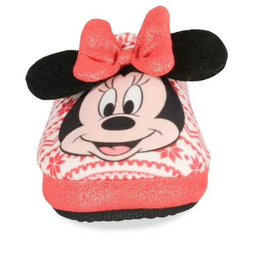 Chaussons ROUGE Fille Motif Uni A Enfiler