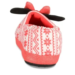Chaussons ROUGE Fille Motif Uni A Enfiler
