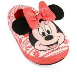 Chaussons ROUGE Fille Motif Uni A Enfiler
