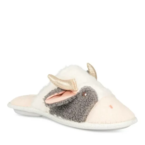Chaussons Vache BLANC MERRY SCOTT