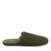 Chaussons VERT Homme Motif Uni A Enfiler