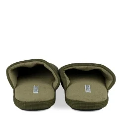 Chaussons VERT Homme Motif Uni A Enfiler