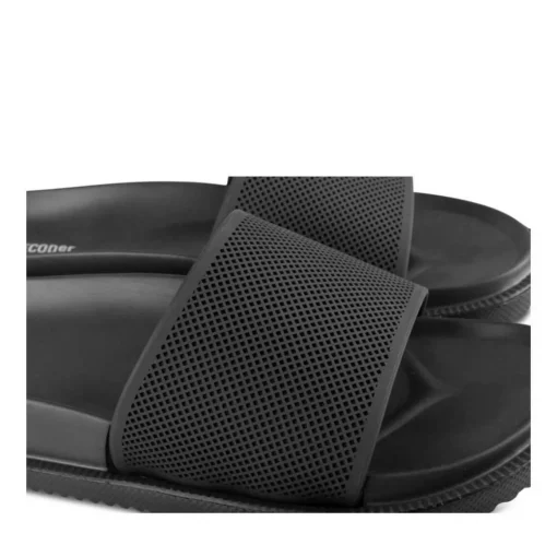 Claquettes NOIR Homme Motif Uni A Enfiler