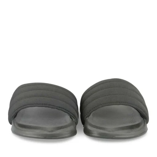 Claquettes Plage NOIR Homme Motif Uni A Enfiler