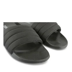 Claquettes Plage NOIR Homme Motif Uni A Enfiler