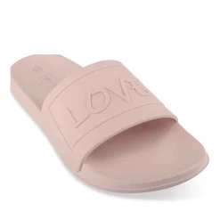 Claquettes Plage ROSE Femme Motif Uni A Enfiler