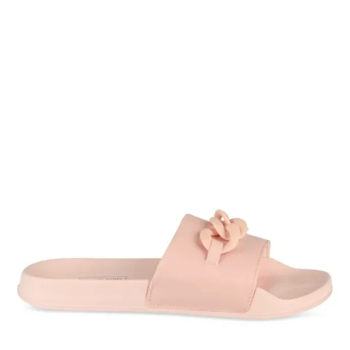 Claquettes ROSE Femme Motif Uni A Enfiler