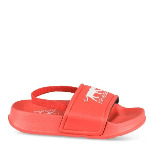 Claquettes ROUGE Garçon Motif Uni A Enfiler