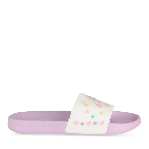 Claquettes VIOLET Fille Motif Licorne A Enfiler