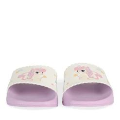 Claquettes VIOLET Fille Motif Licorne A Enfiler