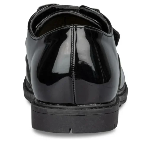 Derbies NOIR Fille Motif Vernis Scratch