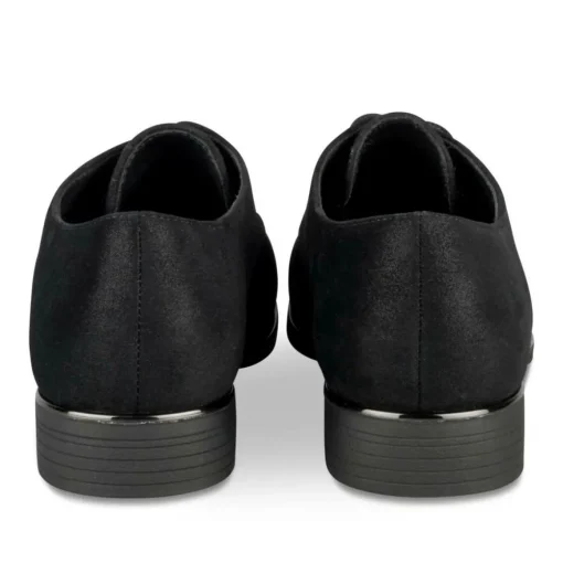 Derbies NOIR Fille Motif Uni Lacets