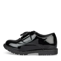 Derbies NOIR Fille Motif Vernis Scratch