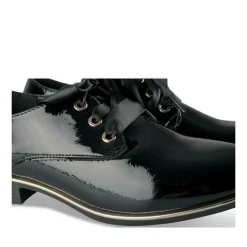 Derbies NOIR Fille Motif Uni Lacets