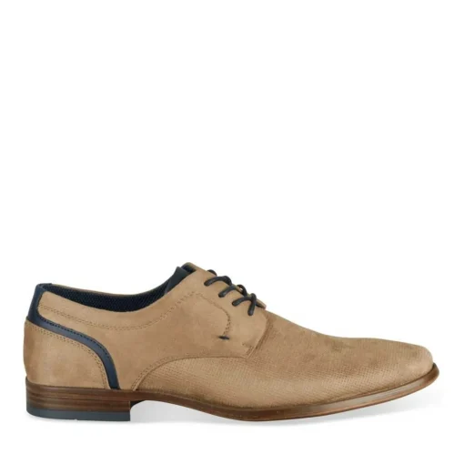 Derbies TAUPE Homme Motif Uni Lacets