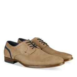 Derbies TAUPE Homme Motif Uni Lacets