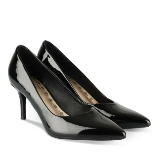 Escarpins Aiguille NOIR Femme Motif Vernis A Enfiler