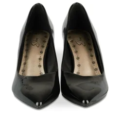 Escarpins Aiguille NOIR Femme Motif Vernis A Enfiler