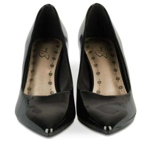 Escarpins Aiguille NOIR Femme Motif Vernis A Enfiler