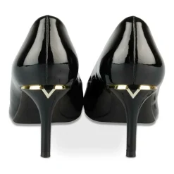 Escarpins Aiguille NOIR Femme Motif Vernis A Enfiler