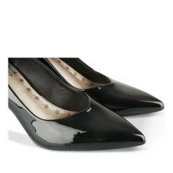Escarpins Aiguille NOIR Femme Motif Vernis A Enfiler