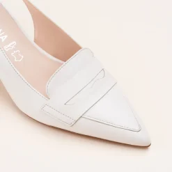 Escarpins BEIGE Femme CUIR Motif Uni A Enfiler
